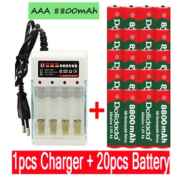 20BUC AAA 8800 mah reîncărcabilă baterie AAA de 1,5 V 8800 mah Reîncărcabilă Noi Alcalinas drummey +1buc 4 celule baterie