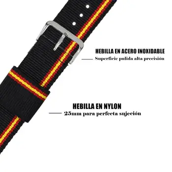 Pulsera para Xiaomi AMAZFIT Stratos 3 / 2 / 2S / Ritm / GTR, Correa Nailon 22mm Colores Bandera de España
