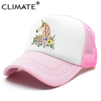 CLIMA Unicorn Capac pentru Fete Unicorn Trucker Cap Pălăria Hip Hop Trandafir Roz Capace Colorate Plasă Șapcă de Baseball Hat pentru Femei Fata de Tineret