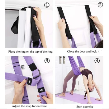 Talie Spate Picior Întindere Curea De Yoga De Fitness Band Picior De Stretching Ajuta Trainer Yoga Targă Spate Îndoiți Split Inversiune Curea