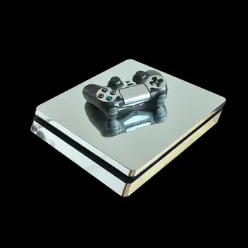 Metal Periat Aur PS4 Slim Autocolante Play station 4 Pielii Decalcomanii Autocolant Pentru PlayStation 4 PS4 Slim Consola si Controller Piele