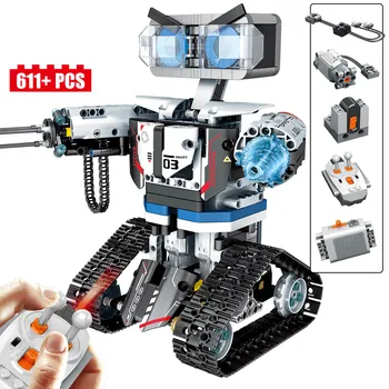 Orașul Serie de Arme Technic Blocuri 611PCS DIY Cărămizi RC Robot Blocuri Compatibil Control de la Distanță Robotul Bloc de Jucărie Pentru Copii