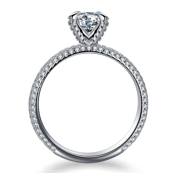 High end pt950 inel pentru femei clasic carate inel cu diamant în Europa și America