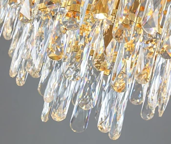 Luciu de cristal candelabru living candelabru vila de lux decor iluminat mixt color dreptunghiulară de cristal candelabru LED