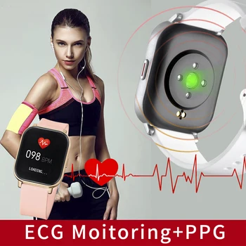 ZUREXA Ip68 rezistent la apa P8 Ceas Inteligent Oameni Complet Tactil Sport Inteligent Ceas Pentru Femei Tensiunii Arteriale Cardiacă ECG PPG Smartwatch