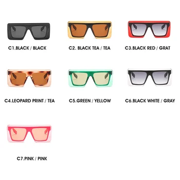 2020 Vintage de Lux de Designer de Brand Supradimensionat ochelari de Soare Patrati Femei Bărbați Cadru de Mare de Moda Gradient de Ochelari de Soare Pentru Femei UV400
