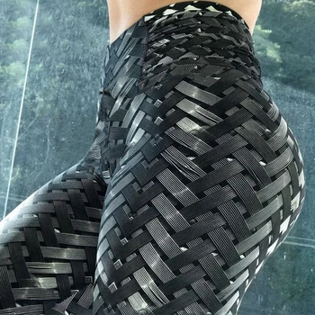 2019 Sexy Femei Leggins Sport Fitness Pantaloni De Yoga Fără Sudură De Talie Mare Care Rulează Pantaloni Sport Colanti Rechin Sport Pantaloni Negri