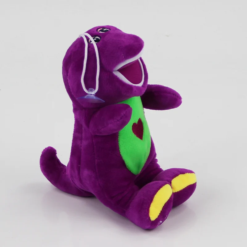 20-28cm 2 stiluri Barney dinozaurul poate cânta un cântec pluș desene animate păpușă jucărie violet de moale, de mari sau mici dimensiuni sau 2 buc/lot cadouri reducere Păpuși și
