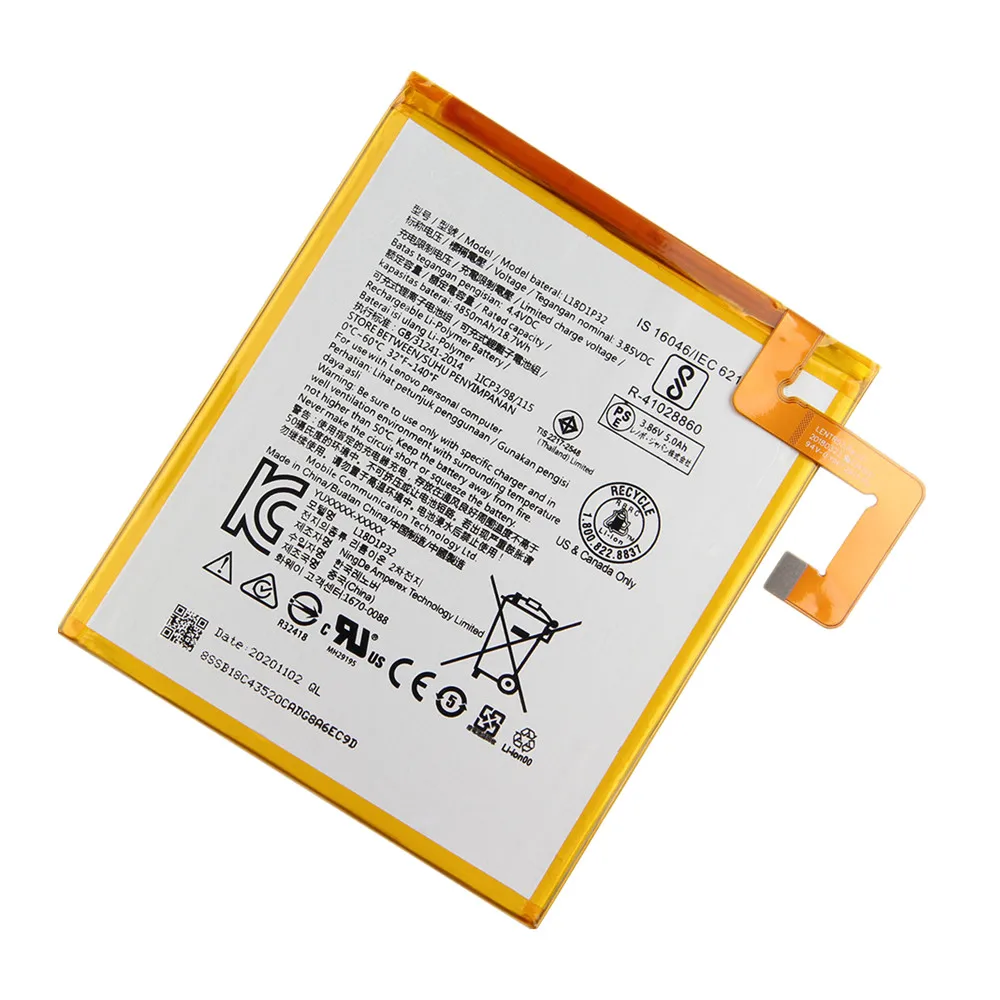 السهولة أو الراحة ماتيس السلف  Noi 4850mAh L18D1P32 Baterie pentru Tableta Lenovo Tab M10 TB-X605L  TB-X605F TB-X605M TB-X505X x505L X505F Înlocuire Bateria reducere ~ Piese  telefoane mobile > www.kit-auto.ro